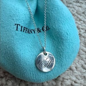 Tiffany & Co. letter “A” necklace